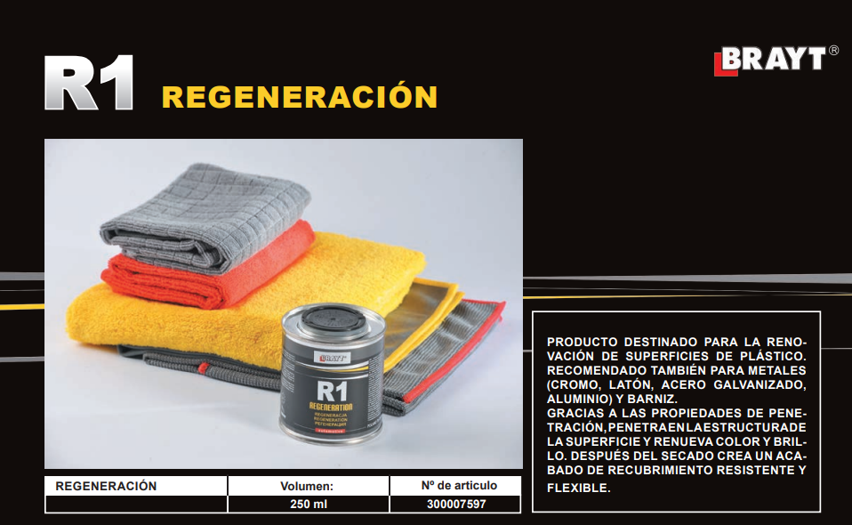 Regenerador/Restaurador Superficies R1 - 250ml BRAYT - Imagen 2