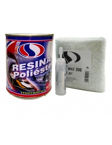 Kit Reparación Resina de Poliester - 1Kg. PLAINSUR - Imagen 2